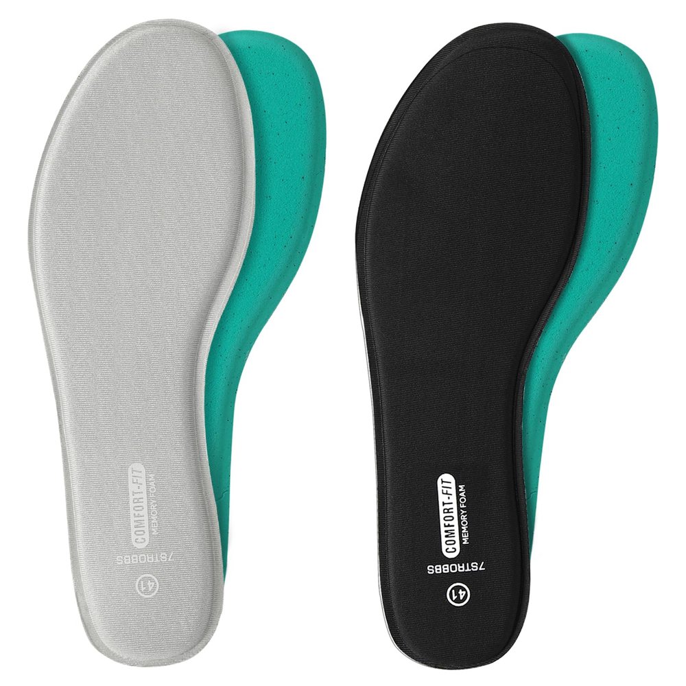 7STROBBS 2 Pairs Memory Foam Insoles for Men,Replacement Cushion Shoe Inserts for Sneaker Work Boots Running Shoes,Shock Absorbing Comfort Inner Soles for Foot Pain Relief,US12