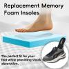 7STROBBS 2 Pairs Memory Foam Insoles for Men,Replacement Cushion Shoe Inserts for Sneaker Work Boots Running Shoes,Shock Absorbing Comfort Inner Soles for Foot Pain Relief,US12 view 3