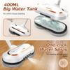 Electric Mop, AlfaBot S2 Cordless Spin Mop for Floor Cleaning, with LED Headlight and Sprayer/400ML Big Tank/60 Mins Runtime, Lightweight Floor Scrubber for Hardwood Floors, Tile, Laminate view 3