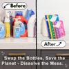 Soluble Care: Dissolvable Toilet Bowl Cleaner Sheets (No Bottles, Easy Clean, Quick-Dissolving, Mess-Free, Septic-Safe Cleaning for Home & Office) - 40 Sheets, Pine Scent view 4