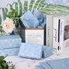 100 Sheets Blue Wildflower Tissue Paper for Gift Wrapping Dusty Blue Floral Printed Tissue Paper for Gift Bags Botanical Decorative Tissue for Wedding Baby Shower DIY Craft view 3