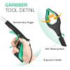 37.4 inch 2024 Upgraded Edition Grabber reahcer Tool,Foldable Reacher Grabber Pickup Tool with Strong Grip Magnetic,360Rotating Anti-Slip Jaw,Trash Picker Tool for Outdoor & Indoor (Green) view 3