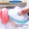 2 Pack Scrubbing Brushes for Cleaning, Heavy Duty Scrub Brush Nylon Stiff Bristles,Scrubber Cleaner Brush for Bathroom,Showe,Sink,Kitchen,Bathtub,Floor,Multi-Purpose Cleaning Brush (Green+Blue) view 4