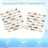 Gone Fishing Birthday Party Decorations 40Pcs Fish Napkins Disposable gone fishing party napkins for Under The Sea Party Decorations,Little Fisherman Decorations,Ofishally One Birthday Decorations view 2