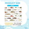 Gone Fishing Birthday Party Decorations 40Pcs Fish Napkins Disposable gone fishing party napkins for Under The Sea Party Decorations,Little Fisherman Decorations,Ofishally One Birthday Decorations view 3