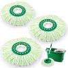 3 Pack Mop Head Replacement for Libman Tornado, Spin Mop Replacement Head  Compatible with Libman, Easy to Replace, Machine Washable, Green and White (NOT for Old Version) view 1