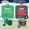 3 Pack Mop Head Replacement for Libman Tornado, Spin Mop Replacement Head  Compatible with Libman, Easy to Replace, Machine Washable, Green and White (NOT for Old Version) view 2
