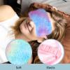 4 Pieces Plush Eye Mask Soft Fluffy Furry Eye Cover Comfortable Rainbow Color Sleeping Blindfold with Elastic Strap Faux Fur Eye Shade for Women Kids Teens Girls Travel Nap Party view 3