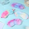 4 Pieces Plush Eye Mask Soft Fluffy Furry Eye Cover Comfortable Rainbow Color Sleeping Blindfold with Elastic Strap Faux Fur Eye Shade for Women Kids Teens Girls Travel Nap Party view 4