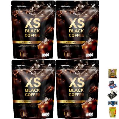 Generic Arabica Roasted Snack Good Shape Delicious Mellow XS Black Coffee 10 Sachets/Pack (50g) (of 4) By Beautygoodshop [Get Free For You Beauty Gifts], Large