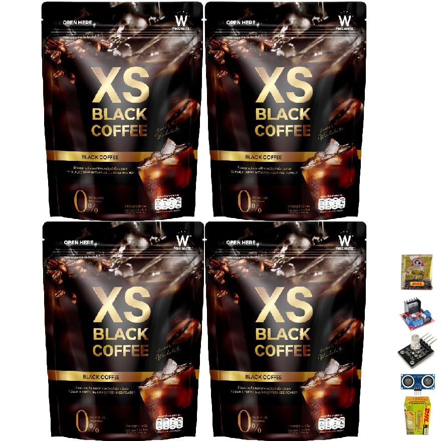 Generic Arabica Roasted Snack Good Shape Delicious Mellow XS Black Coffee 10 Sachets/Pack (50g) (of 4) By Beautygoodshop [Get Free For You Beauty Gifts], Large