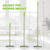 Professional Window Squeegee,2 in 1 Window Cleaner with Long Stainless Steel Handle,Sponge Car Window Squeegee for Gas Station, Glass,Shower (4 Pole) view 2