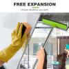 Professional Window Squeegee,2 in 1 Window Cleaner with Long Stainless Steel Handle,Sponge Car Window Squeegee for Gas Station, Glass,Shower (4 Pole) view 4