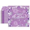 40 PCS Happy Birthday Napkins Purple Paper Napkins Disposable Purple and Silver dinner Napkins for Bar Wedding Anniversary Birthday Party Supplies 2 Ply view 1
