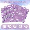 40 PCS Happy Birthday Napkins Purple Paper Napkins Disposable Purple and Silver dinner Napkins for Bar Wedding Anniversary Birthday Party Supplies 2 Ply view 2