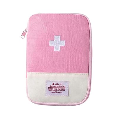1 Pack First Aid Bag Empty, Empty First Aid Pouch, Mini Portable Medical Bag for Outdoor Camping Hiking Traveling Emergency Bag (Pink - Small) Sports and Outdoors