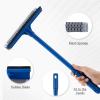 15.9" Window Squeegee for Car,2 in 1 Squeegee Window Cleaner with Long Stainless Steel Handle,Sponge Car Window Squeegee for Gas Station, Glass,Shower (Plastic Pole) view 2