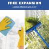 15.9" Window Squeegee for Car,2 in 1 Squeegee Window Cleaner with Long Stainless Steel Handle,Sponge Car Window Squeegee for Gas Station, Glass,Shower (Plastic Pole) view 3