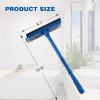 15.9" Window Squeegee for Car,2 in 1 Squeegee Window Cleaner with Long Stainless Steel Handle,Sponge Car Window Squeegee for Gas Station, Glass,Shower (Plastic Pole) view 4