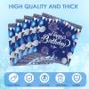 40PCS Happy Birthday Napkins Blue and Silver Birthday Decorations Disposable Royal Blue Napkins for Men Women Birthday Baby Shower Picnic Cocktail Party Supplies 2-Ply view 2