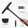 15.9" Window Squeegee for Car,2 in 1 Window Cleaner with Long Stainless Steel Handle,Sponge Car Squeegee for Gas Station, Glass,Shower,Outdoor High Window Cleaning (15.9") view 2