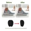 2 Pairs Shoe Filler Tongue Pad, Invisible Forefoot Cushion Mat Soft Make Smaller Back Sticker Non-Slip Size Reducer Holder Self-Adhesive Insert Black Felt Accessories for Loose Replacement Men Women view 4
