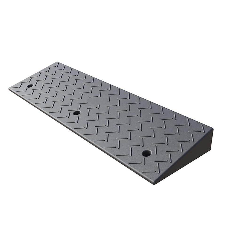 JANJANGUO Threshold Ramp 2 Inch Rise,Step Ramp Mat,Outdoor Curb Threshold Ramp,Rubberized Ramp Transition Strips for Automotive, Garden Equipment, Garage Steps, and More.(100 * 25 * 5cm)