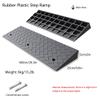 JANJANGUO Threshold Ramp 2 Inch Rise,Step Ramp Mat,Outdoor Curb Threshold Ramp,Rubberized Ramp Transition Strips for Automotive, Garden Equipment, Garage Steps, and More.(100 * 25 * 5cm) view 2
