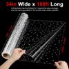 Mauproy 34 In x 100 Ft Valentine's Day Clear Cellophane Wrap Roll, Extra Wide, 2.5 Mil Thick Transparent Wrapping Paper with White Dots for Baskets, Flower Bouquets (34" Fold into 17") view 2