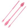 3pcs Straw Cleaner and Bottle Brush for Cleaning, Hanging Straw Brush Silicone BPA-Free Long Bottle Cleaning Brush Reusable Bottle Washing Accessories for Jars Tumblers (Pink) view 1
