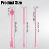 3pcs Straw Cleaner and Bottle Brush for Cleaning, Hanging Straw Brush Silicone BPA-Free Long Bottle Cleaning Brush Reusable Bottle Washing Accessories for Jars Tumblers (Pink) view 2