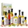 Kiri & Sons Olive Oil Gourmet Sampler Gift Set of 8 - Premium Extra-Virgin Olive Oil Made In Spain, Natural Flavors Include Mushroom, Chili, Garlic, Oregano, Blood Orange, Smoky Bacon, Jalapeno, Basil view 1