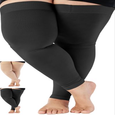 ABSOLUTE SUPPORT Compression Over the Knee Footless Socks 20-30mmHg - Compression Thigh High Socks for Women and Men Swelling, Blood Circulation, Edema, Pain Relief, Embolism - Black, X-Large