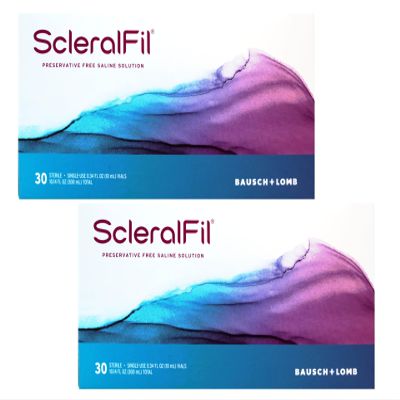 ScleralFil Preservative Free Saline Solution, 0.34 Fl Oz Vials, 30 Count (Pack of 2)