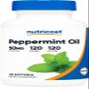 Nutricost Peppermint Oil Softgels (120 SFG) (50 MG) - Gluten Free, Third Party Tested and GMO Free view 1
