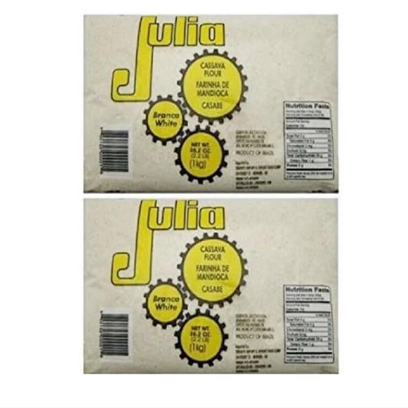 Farinha de Mandioca Brasileira Branca Julia 1Kg | Pack of 2x1Kg