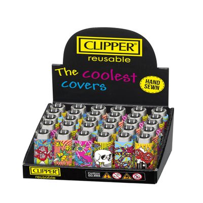 Clipper Lighter  Pop Cover Spring - 30ct - Safe Butane Clipper Lighter - Refillable Lighters - Reusable Lighters - Soft Flame Kitchen Lighter - Large CP11