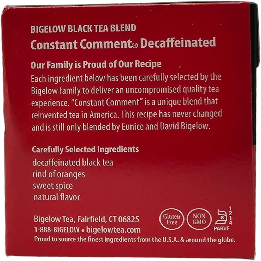 YCNO KOMBOFAN (Pack of 2) Bigelow Black Tea, Constant Comment Decaffeinated, 20 Count each (Total: 40 Count)