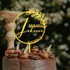 LULLBABYMALL Personalized Mr and Mrs Wedding Cake Topper - Custom Wedding Cake Topper, Wedding Cake Decor, Cake Topper Wedding, Customize Cake Topper with Name, Cake Topper for Wedding view 3