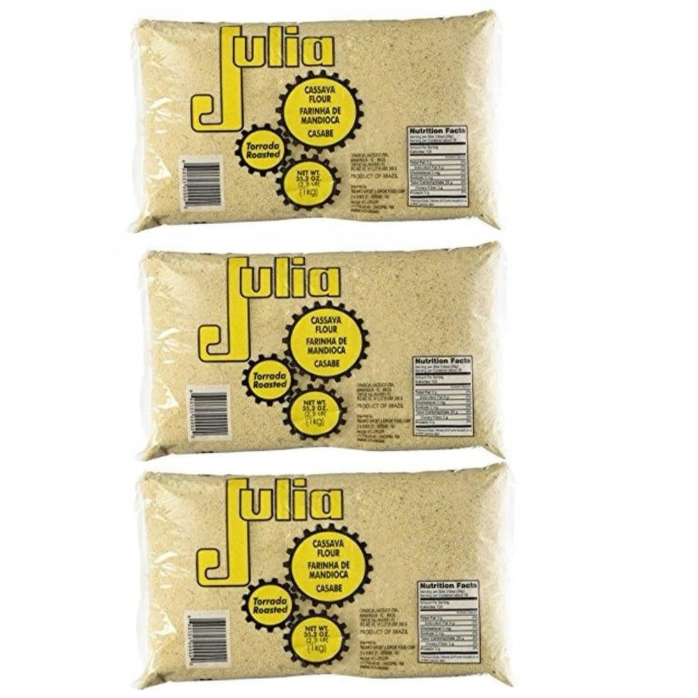 Farinha de Mandioca Brasileira Torrada Julia 1kg | Pack of 3x1Kg