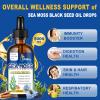 ZIPINKJ Sea Moss Drops, Irish Liquid Sea Moss Gel Supplement with Black Seed Oil, Shilajit, Elderberry, Burdock Root, Spirulina, Bladderwrack for Digestion Health, Non-GMO, 2 Fl Oz view 4