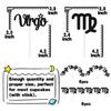 12Pcs Virgo cake topper, Big Virgo Energy/Virgo Season Cake Decor, 12 constellation Virgo August September Birthday Cupcake Decoration, Horoscope Astrology Birthday Party Supplies, Black Glitter view 2