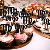 12Pcs Virgo cake topper, Big Virgo Energy/Virgo Season Cake Decor, 12 constellation Virgo August September Birthday Cupcake Decoration, Horoscope Astrology Birthday Party Supplies, Black Glitter view 4