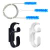 CPAP Cleaning Kit & Hose Holder Set - 7Ft Hose Brush, Mask Brush, 2 Non-Slip Design Hooks - Professional Purge for Machines & Storage view 1