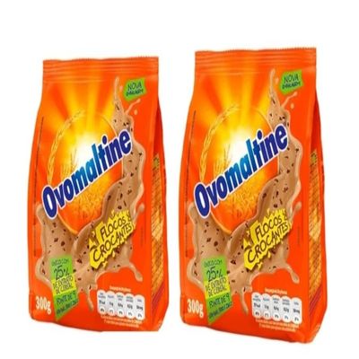 Flocos Crocantes de chocolate em p Ovomaltine Brasileiro | Pack of 2x300g | Brazilian Chocolate Powder | Brazil in Texas Bundle