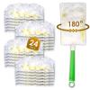 24 Count Feather Duster Refills for Swiffer Dusters Handle, 180 Degree Multi-Surface Duster Refill Kit with 1 Extra Handle, Disposable Dust Removal Brush Heads for Electronics Furniture, Car Interior view 1