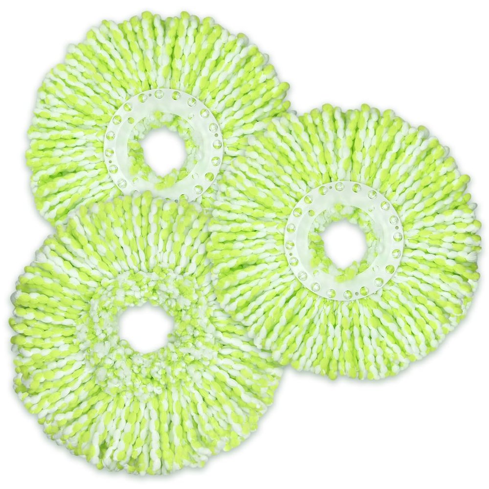 3 Pack Mop Head Replacement Compatible with Libman All-in-One Spin Mop, Microfiber Spin Mop Replacement Head, Easy to Replace, Machine Washable