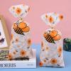 50 PCS Bee Party Bags Treat Bags Honey Bee Cellophane Plastic Candy Bags Goodie Bags Bee Party Favor Bags with 50 PCS Twist Ties for Bee Birthday Party view 2