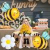 50 PCS Bee Party Bags Treat Bags Honey Bee Cellophane Plastic Candy Bags Goodie Bags Bee Party Favor Bags with 50 PCS Twist Ties for Bee Birthday Party view 4