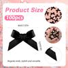 100pcs Ribbon Bows, 1.57x0.4in Mini Bows for Crafts Cute Small Ribbon Tiny Bows for Sewing Gift Wrapping Wedding Party Favors Treat Bags Gift Box Decoration (Black) view 2